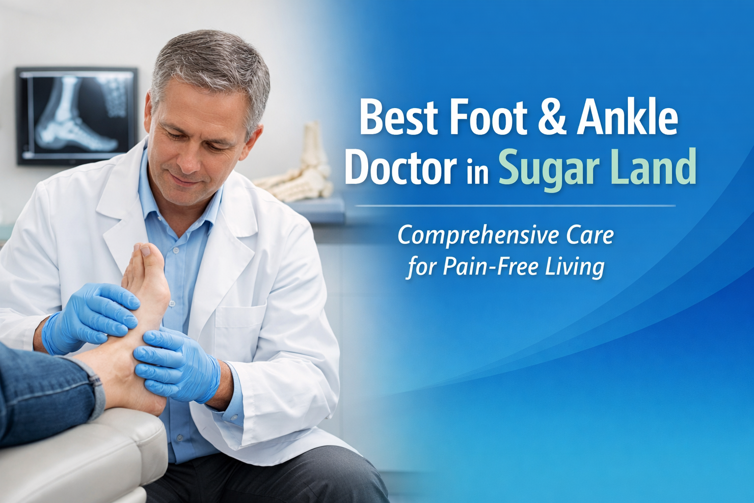 Foot and ankle doctor in Sugar Land providing comprehensive diagnosis and treatment for various conditions